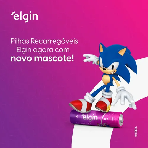 08 Pilhas Baterias AA 2500mAh Elgin Recarregável 2A Pequena 2 Cartelas