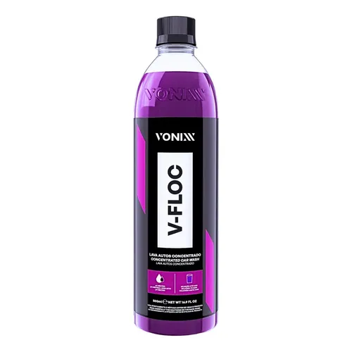 Shampoo Neutro Vonixx V-Floc 500ml Líquido Espumante Para Carro