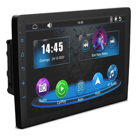 Central Multimídia 2 Din Faaftech Cm9 9 Polegadas Connectmedia Com Apple Carplay E Android Auto Sem Fio Preto