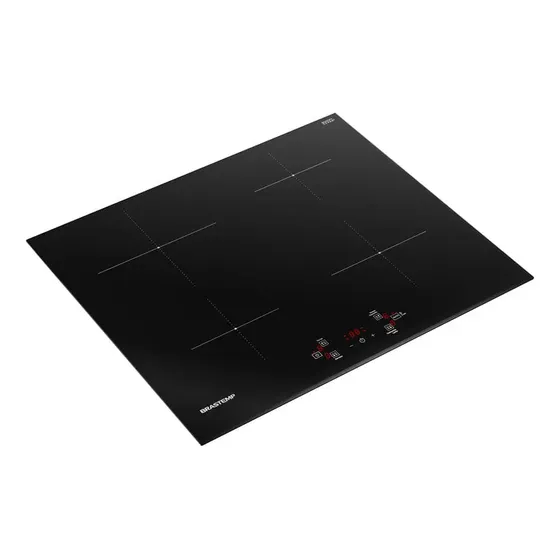 Cooktop 4 Bocas Indução Brastemp Bdj60be Powerbooster Cor Preto