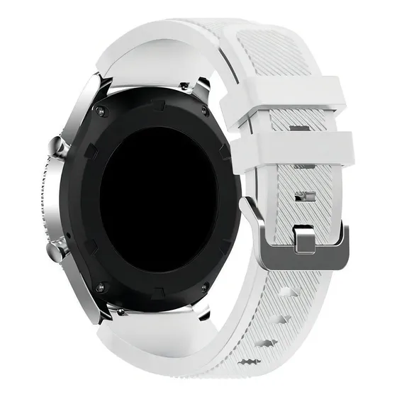 Pulseira 22mm de silicone confort compatível com Kepup W200 cor branco