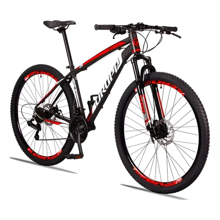 Bicicleta Aro 29 Dropp Z3 Câmbio Shimano 21 Vel Freio Discos Cor Preto/vermelho Tamanho Do Quadro 19