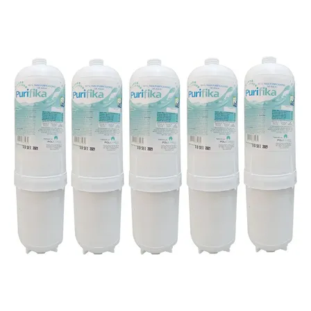 Kit 5 Refil Filtro Policarbon Compatível Purificador Água Soft Everest
