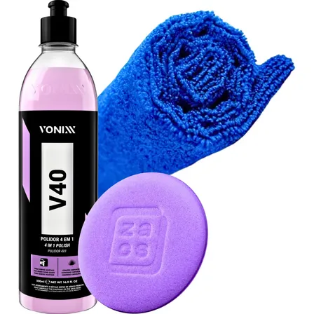 Polidor Automotivo Vonixx V40 Corte Refino Lustro Proteção 500ml