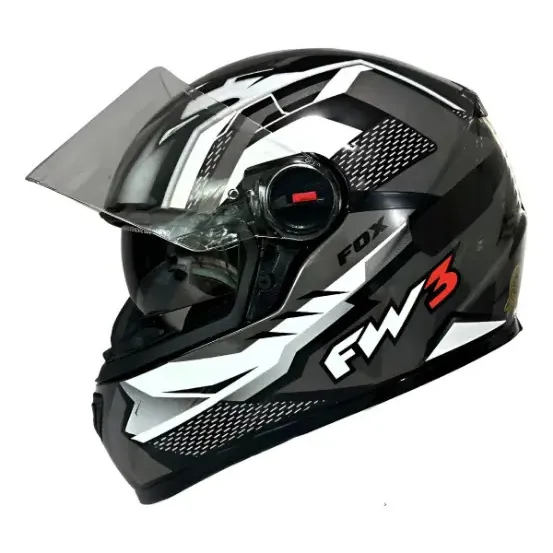 Capacete Para Moto Fw3 Gtx Fox Grafite Brilhante Tamanho 56