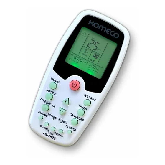 Controle Remoto Compatível Com Split Komeco Zh/kz01 Zh/ez01