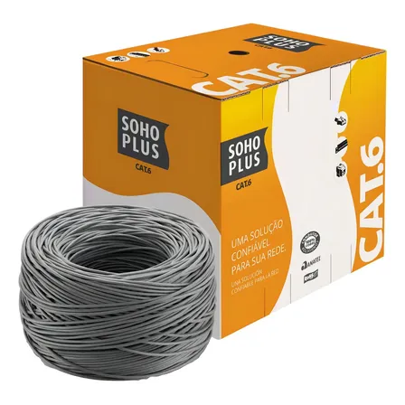 Cabo De Rede Furukawa Soho Plus Cat6 Cmx Cx 305m Cinza