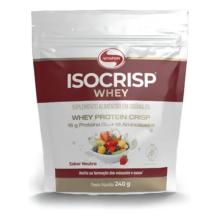 Isocrisp Whey Pouch 240g Vitafor Sem Sabor