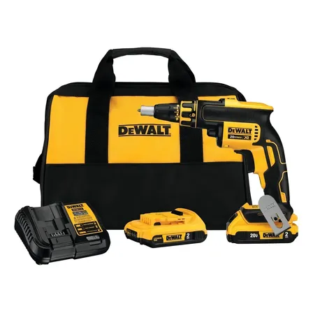 Parafusadeira De Drywall 20v Dewalt Modelo Dcf620d2 2 Baterias, Carregador E Maleta De Ferramentas Amarelo