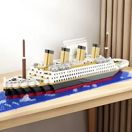 Blocos De Montar Navio Titanic 1878 Peças Com Caixa