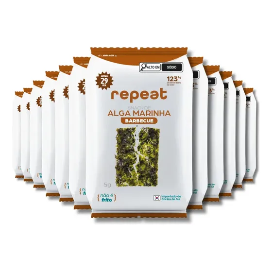 Kit 24 Snack Alga Barbecue Repeat