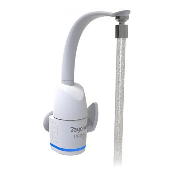 Torneira Cozinha Zagonel Prima Touch Eletrônica 5500w 220v Parede Branco Brilhante