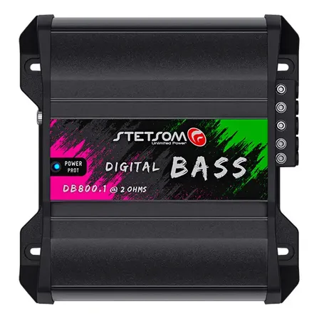 Módulo Amplificador Stetsom Db 800.1 800w Para Som Automotivo Em 2 Ohms Preto