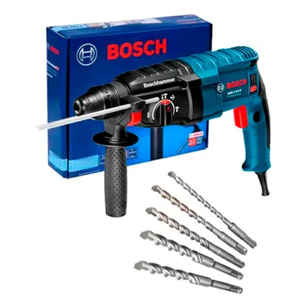 Martelete Rotativo Rompedor Sds Bosch Gbh 2-24 D Kit Cor Azul 220v