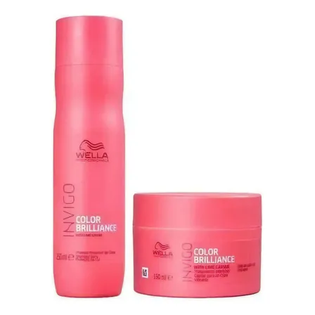 Kit Wella Brilliance- Shampoo 250ml E Máscara 150ml
