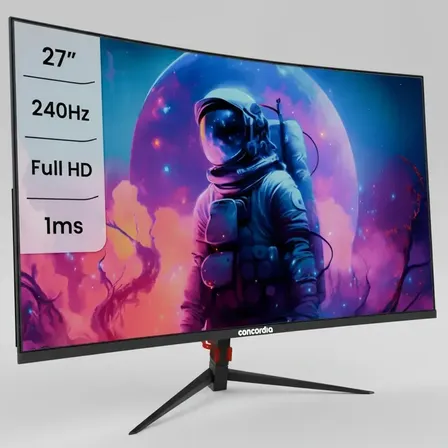 Monitor Concórdia Gamer Curvo 27'' Cz270f 240hz 1ms Srgb 99 Preto 127/220v