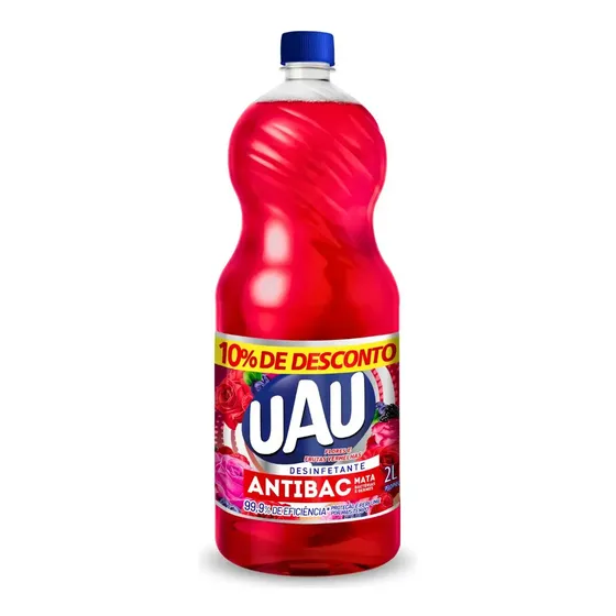 Desinfetante antibactericida flores e frutas vermelhas 2l Uau