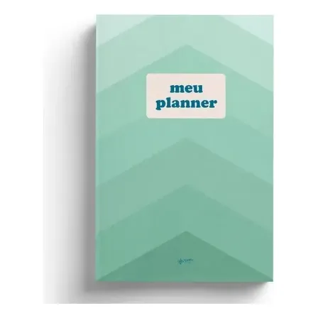 Planner 2024 Quatro Ventos Verde Capa Dura 244 Páginas Adesivos