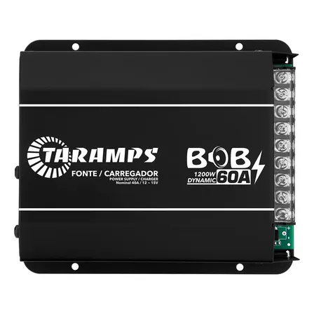 Fonte E Carregador Taramps Bob 60a 1200w Para Som Automotivo Bivolt Preto