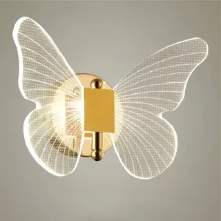 Candeeiro de cama decorativo luminoso em forma de borboleta, LED, 20 x 20