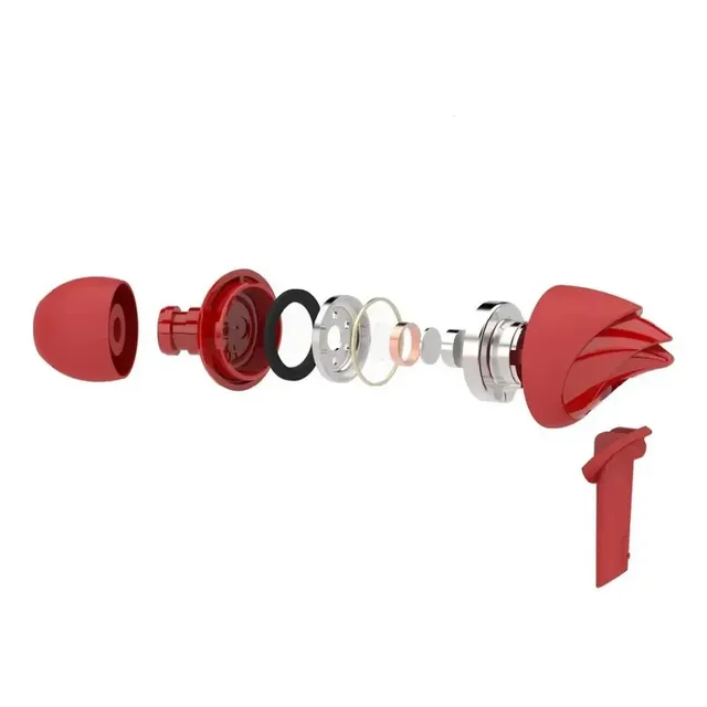 Fone De Ouvido Intraauricular Microfone Bassheads100 Vm Boat Vermelho Furioso.