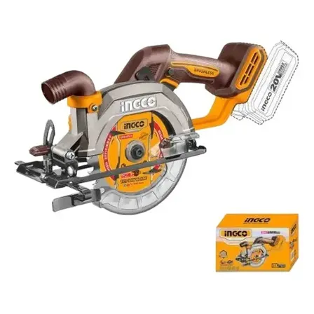 Serra Circular 140mm A Bateria Ingco - Csli1402 Laranja-claro 20v