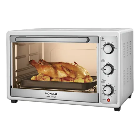 Forno Elétrico 52l Grand Family Ii Mondial 1800w Fr-52-w 220v Branco/inox