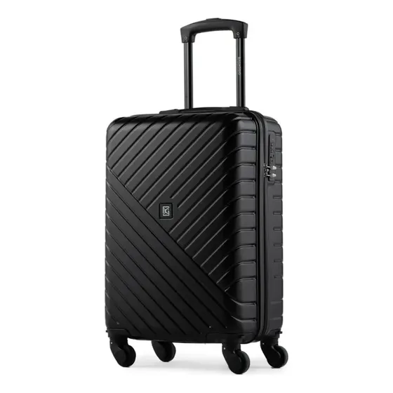 Mala De Bordo 10kg Detroit Bagaggio Cor Preto Fibra ABS