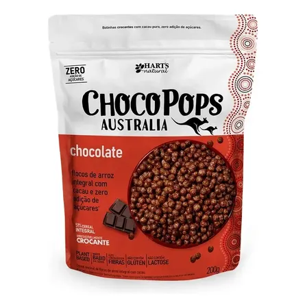 Cereal De Chocolate Chocopops Australia Hart's Natural 200g