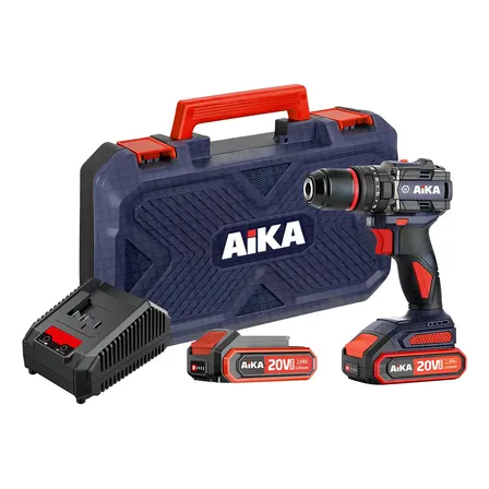 Furadeira Parafusadeira Aika 20v Ad-dr13a 2 Baterias Com Impacto Roxo E Preto 127/220v 50/60 Hz