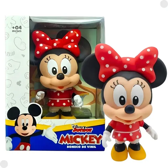 Boneco Minnie Mouse Articulado Mickey Disney 12 Cm - Líder