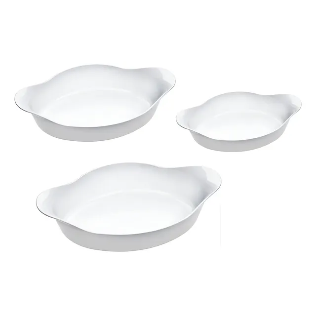 Kit De Assadeiras Marinex Opaline Oval 3 Peças