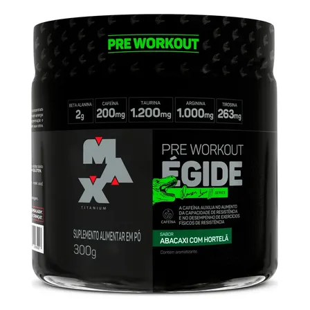 Pré Treino Égide 300g Abacaxi Com Hortelã Max Titanium Abacaxi/hortelã