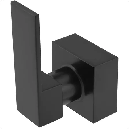 Acabamento Para Registro Chuveiro Base Docol Padrão 20 Estrias Para Gaveta Ou Pressão Compatível 1/2 Ou 3/4 Quadrado Metal Preto Fosco Black Matte Aromatec