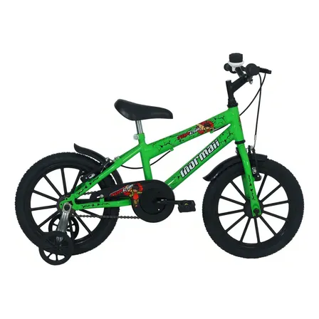 Bicicleta Infantil Aro 16 Top Lip Mtb 1v V-brake Mormaii Cor Verde Tamanho do quadro 16