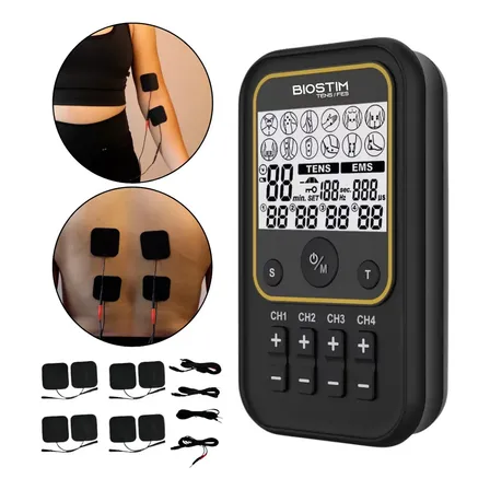 Biostim Tens/fes Bioset Aparelho Eletroestimulador Portátil 4 Canais 127/220v