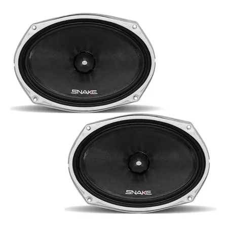 Par De Alto Falante Woofer Snake Pro 6x9 4 Ohms Esv 220w Rms Branco