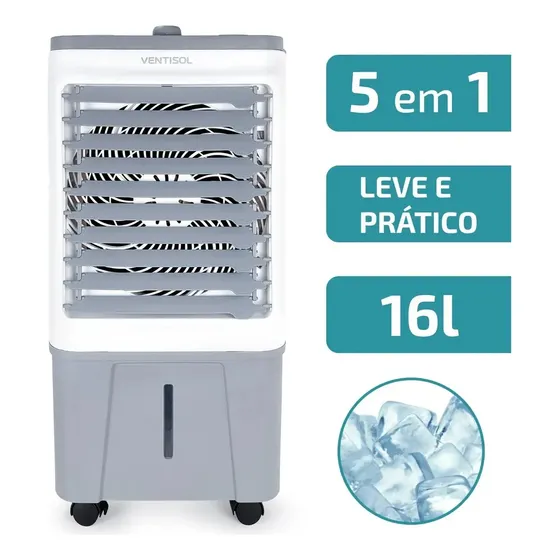 Climatizador Portátil 16 Litros 130w Ventisol Clin16 Cor Cinza