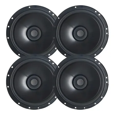 Kit 4 Alto Falantes Coaxiais 6 Bomber Montadoras 200w Rms Cor Preto