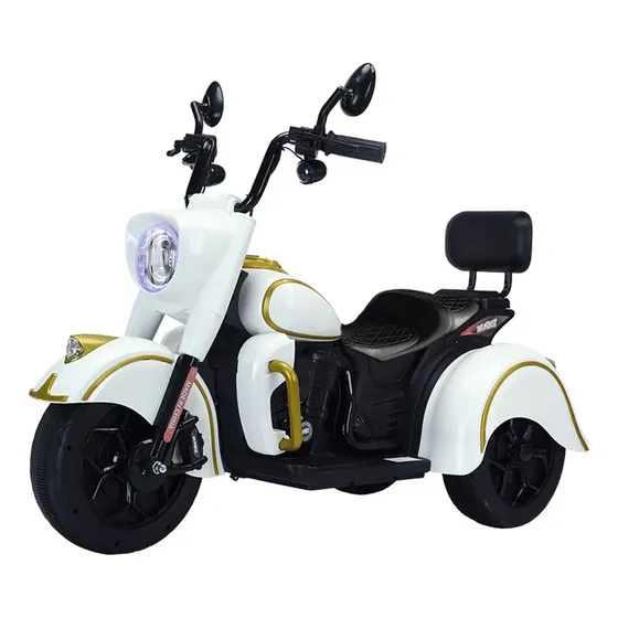 Moto Elétrica Grande Infantil Menino Menina 12v Cor Branca