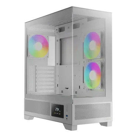 Gabinete Gamer Atlas M1 Gamdias, Branco, Vidro Temperado