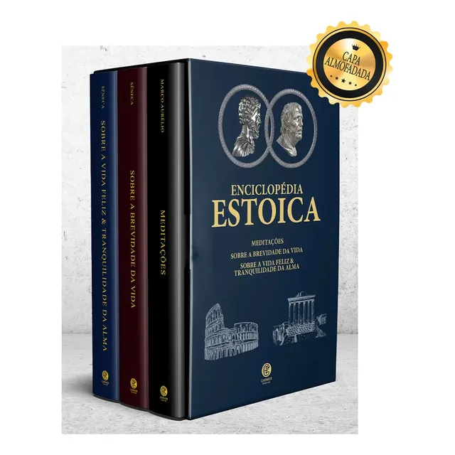 Enciclopédia Estoica Edição de Luxo - Box com 3 Livros - Aurélio, Marco - On Line Editora - Capa Mole