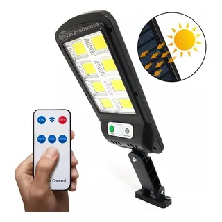 Refletor LED 400W Solar com Sensor de Movimento Luatek Carcaça Preta
