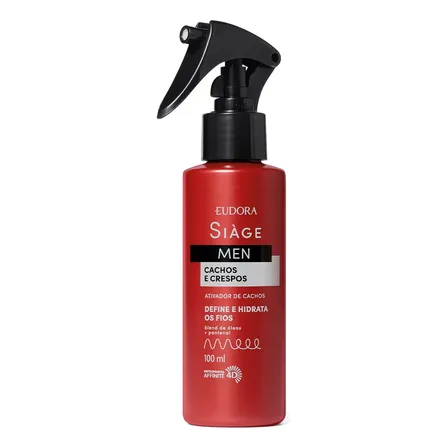 Spray Ativador De Cachos Siàge Men Para Definição E Brilho 100ml