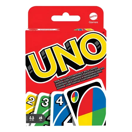 Uno Jogo De Cartas Uno Mattel (2 Maços X 114pc) Diversão Preto Português