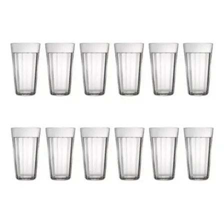 Copo Vidro 450ml Long Drink Nadir - Kit 12 Copos Americano Incolor
