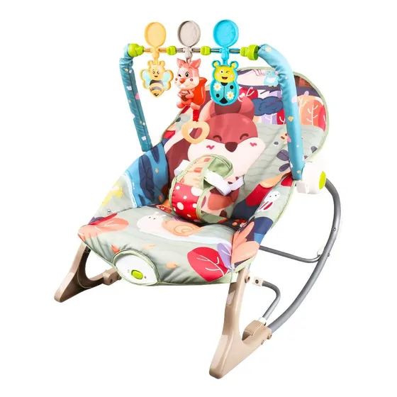 Cadeira de Descanso e Balanço Bebê Musical Funtime Maxi Baby Baxter Esquilo