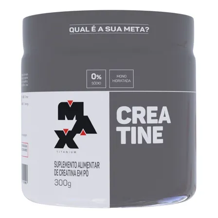 Max Titanium Creatina Creatine Pó 300 Gr Ganho De Massa Peso Sabor Sem sabor