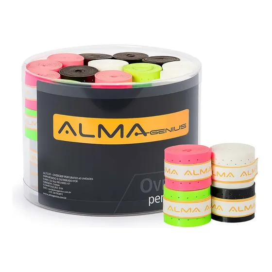Kit 60 Unidades Overgrip Perfurado Confort Alma Genius