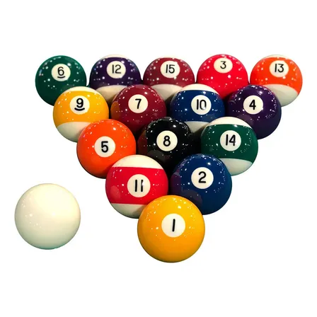 Jogo De Bolas De Bilhar / Sinuca 54mm Númeradas Faixadas